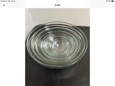 Glass Nesting Bowl 8pc Set, Clear Glass Bowls , DURALEX  Made In France