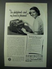 1948 Remington Quiet DeLuxe KMC Typewriter Ad - I'm Delighted thumbnail