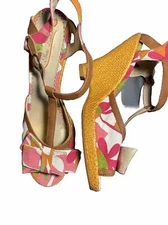 Poetic License London  T-strap Peep Toe Wedge shoes Size 8.5