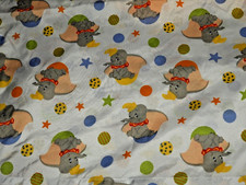 Disney Baby Dumbo the Elephant Curtain Panel Stars Circles 63" x 41"