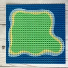 Lego # 6414 Town: Dolphin Point Baseplate Only - Vintage 1995 Lego