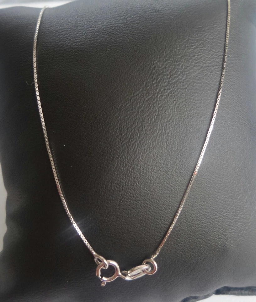 MADE IN AREZZO ORO BIANCO 750 18KT CATENA UOMO DONNA COLLANA CATENINA GIROCOLLO VENEZIANA 40CM