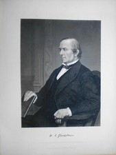 William Ewart Gladstone 1873 engraving - Duyckinck Portrait Gallery
