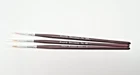 3 Extra Fine Synthetic Sable Paint Brushes for Fine Lining Etc. Sizes 0, 00, 000