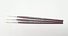 3 Extra Fine Synthetic Sable Paint Brushes Model Making Craft Sizes 0, 00, 000