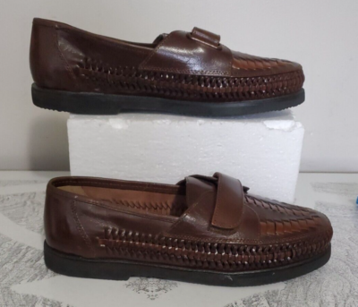 DEER STAGS BROWN WOVEN LOAFERS MEN SIZE 9.5EEE | eBay display picture 1