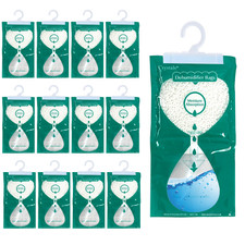 12 pcs of Hanging Wardrobe Dehumidifier Bags Stops Damp Mould Absorb Moisture