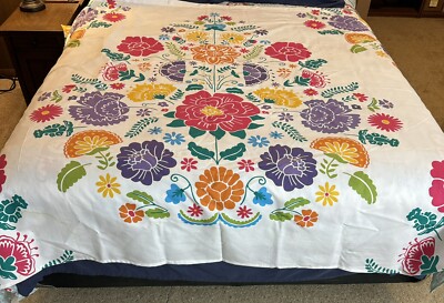 Fabric Shower Curtain Floral Flowers Cheery Bright Vivid 72 x 72 Pillowfort