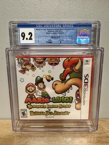 3DS Mario & Luigi Bowser's Inside Story + Bowser Jr.'s Journey CGC 9.2 A - NEW