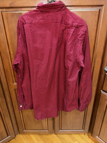 POLO RALPH LAUREN Men's Flannel Button Down Red Black Check Plaid Size XL - Picture 8 of 10