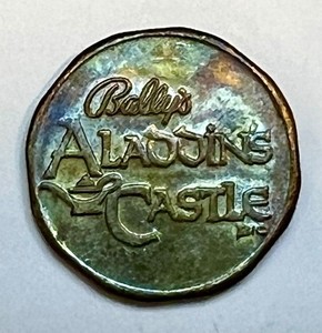 Aladdin's Castle Brass Circulated Arcade Token Collectible