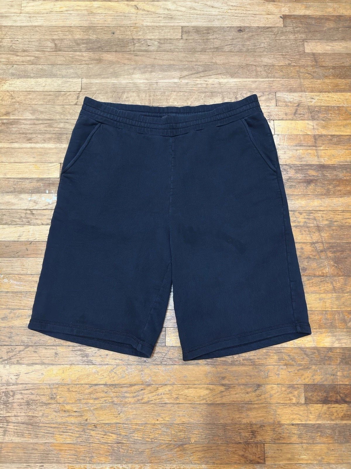 Black Fabric Cotton Prada Designer Large Shorts 34 X 22 (Flaws)
