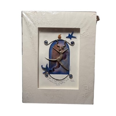 Kathleen Master Mixed Media Art ''Life is not a problem'' Framed Signed Abstract