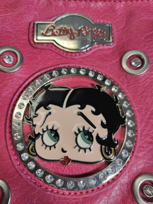 Women's Betty Boop Pink Leather Crossbody Purse Shoulder Bag