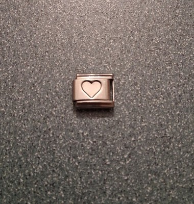 Beautiful Heart Authentic Dolceoro Classic Italian Charm 9mm Link 