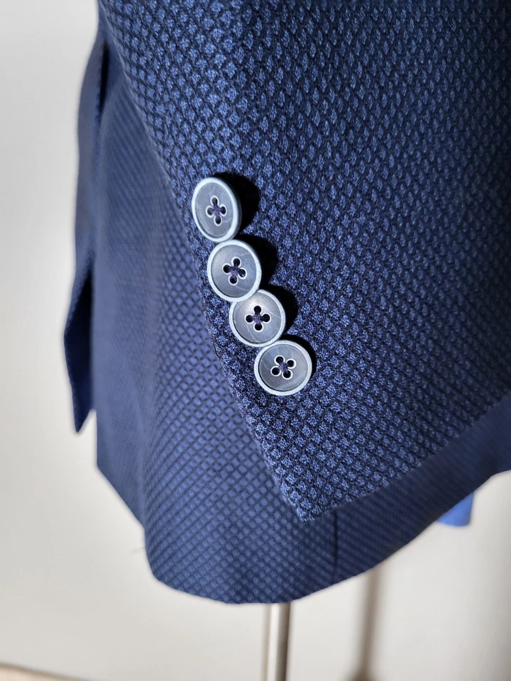 Chaqueta Blazer Abrigo Deportivo Lana Monograma Diamante 40R 40S Tela Zegna Actual Foto 3 de 4