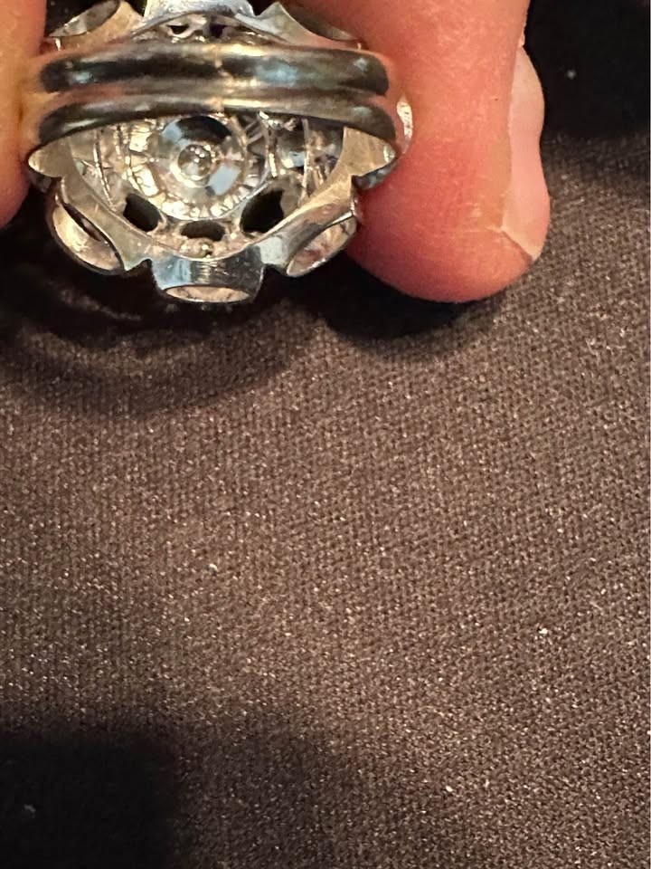 18k gold white ring - image 4