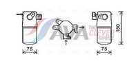 AVA Clever Choice Trockner Klimaanlage AID347 Aluminium FüR Audi A8 D3 4E2 4E8