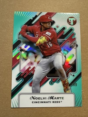 2025 Topps Pristine Noelvi Marte Aqua Refractor /199 Reds #43