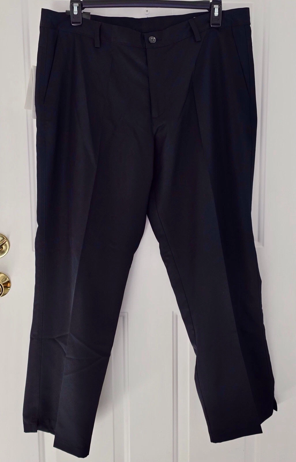 Adidas Pants Mens Climalite Performance Golf Pants 38”W 30”L Black Straight Leg