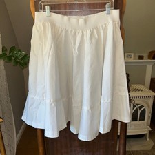 Vintage handmade white square dancing skirt size medium
