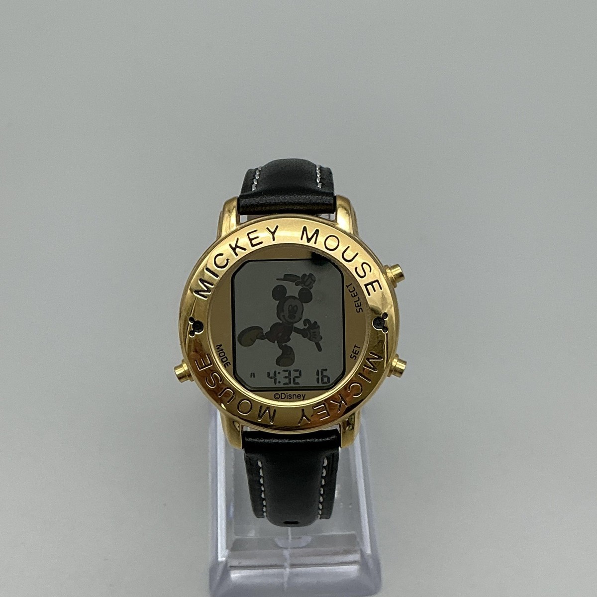 Disney Womens Watch 36mm Mickey Mouse Gold Tone LCD Digital RAT002 New Battery Amazon.com: Disney Officially Licensed Mickey Mouse Watch  main image 3