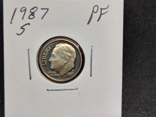 1987-S Roosevelt Dime Proof — photo from the most recent tracked eBay sale
