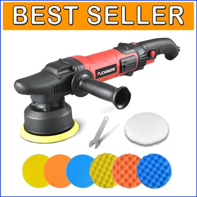 Long Orbit 16mm Variable Speed Polisher - 5-Inch Car Buffer with Accessories