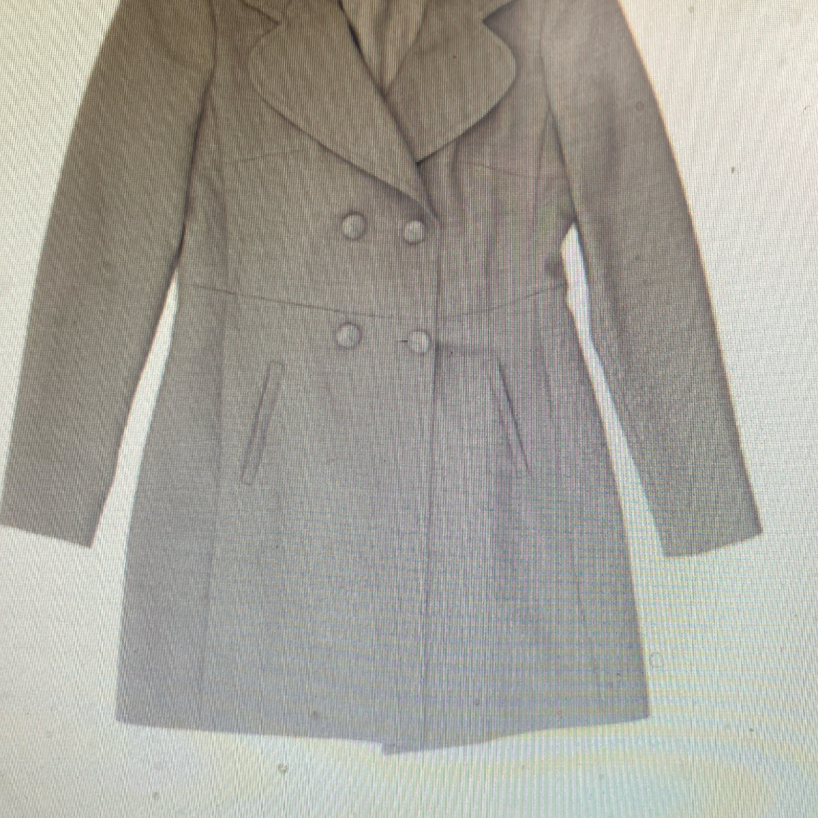 Gray Double-Breasted Collared Mid-Length Women's … - image 3