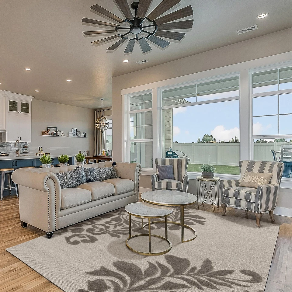 Trio Medalion Natural Fiber Rugs, 8 x 10, Gray - Image 2 of 4