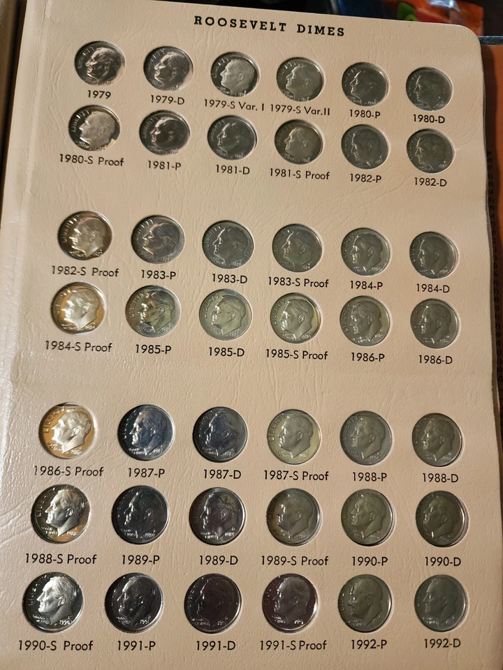 1946-2013 Roosevelt Dimes With Silver&Clad Proofs Full Album  - Image 4 of 4