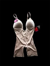 NWT SPANX Women's Sz L Suit Your Fancy Plunge Low-Back Mid Bodysuit 10157R 