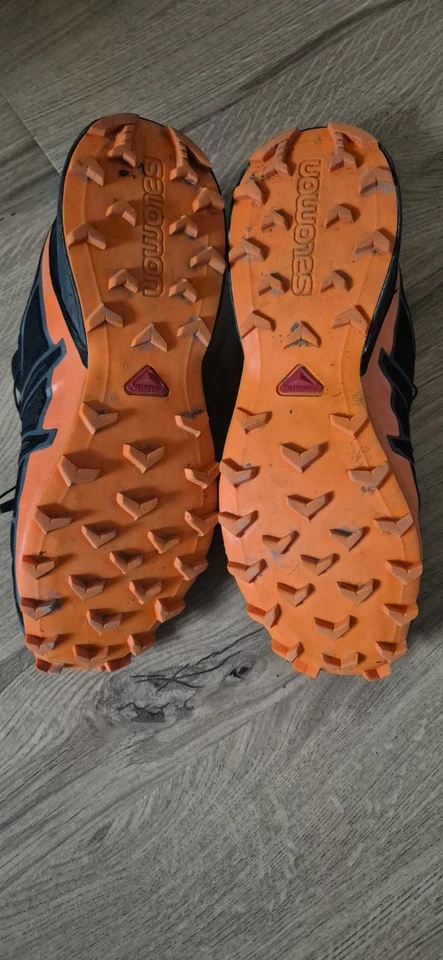 Salomon Speedcross 4 Schwarz Orange Größe 45 1/2 Ca. 40 Km Gelaufen Top Zustand - Bild 4 von 4
