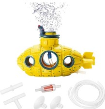 Aquarium Air Bubbler Decoration Kit, Fish Tank Air Stone Set, Realistic Submarin