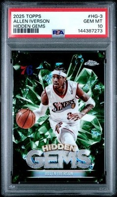 ALLEN IVERSON SPECTRA PSA10 ジャージナンバー 2025 Topps Hidden Gems SSP RARE Allen Iverson PSA 10 | eBay