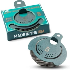 Bull in China Hawthorne Strainer - US Made Cocktail Bar Tool Frosted Teal