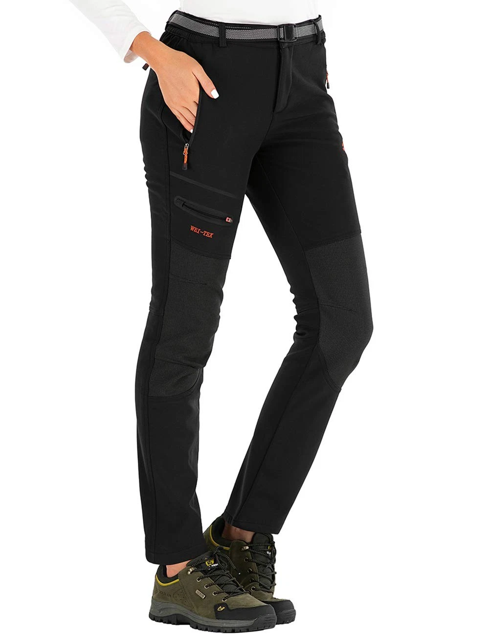 Women's outdoor winter hiking pants trekking camping waterproof...
