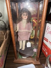 Antique German Bisque Simon & Halbig K*R Doll 13” Sleep Eyes W Case (No Lid)