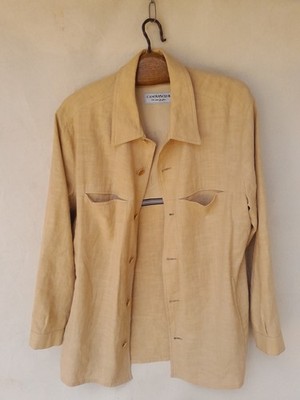 Canova s Club El Corte Ingles Safari Jacket Mens 50 Linen Hemp Blend Made Italy