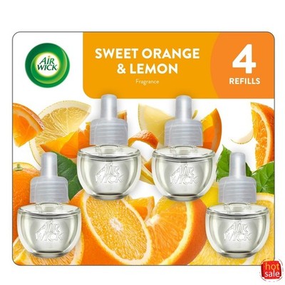 Air Wick Scented Oil Refills, Sweet Orange & Lemon, 4ct, Electric
