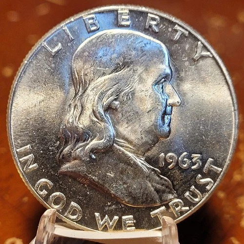 Choice Unc 1963-D Franklin Half Dollar BU