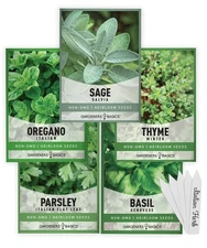 , Italian Herb Seeds for Planting 5 Variety Herbs Seed Packets Including Ital...