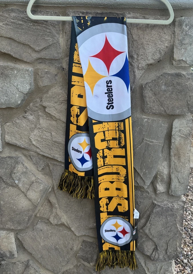 Bufanda estampada gráfica negra amarilla Forever Collectables Pittsburgh Steelers Foto 3 de 4