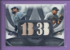 2010 Bowman Sterling Boxloader Dual Relics/199 Prince Fielder Pablo Sandoval 