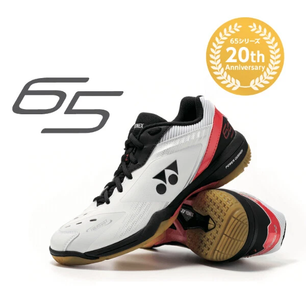 YONEX Badminton Shoes Power Cushion 65Z SHB65Z3 114 White Red Unisex 2022 New