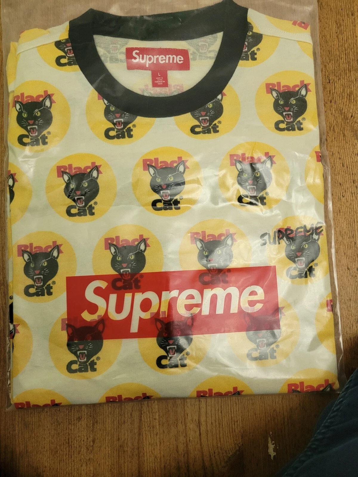 Supreme T shirt Grand Multicolore Noir Chat S/S Haut