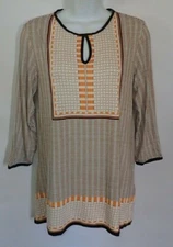 Max Studio Women S Long Sleeve Tunic Top Basket Weave Pattern b10