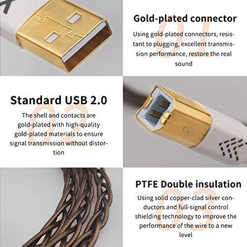 HiFi Audio OCC Silver Plated USB Cable Type A to B Gold Plated USB Data Cables eBay