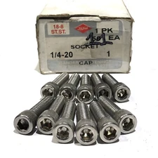 * 11 KERR LAKESIDE 25C100KCS 1/4"-20 x 1" Alloy Steel Socket Head Cap