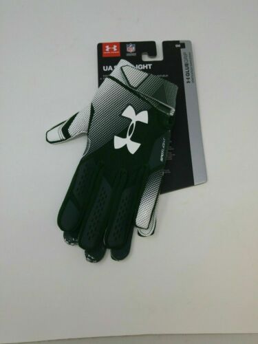 New Under Armour Men's Green/Green/White Spotlight WR Football Gloves - Picture 1 of 4